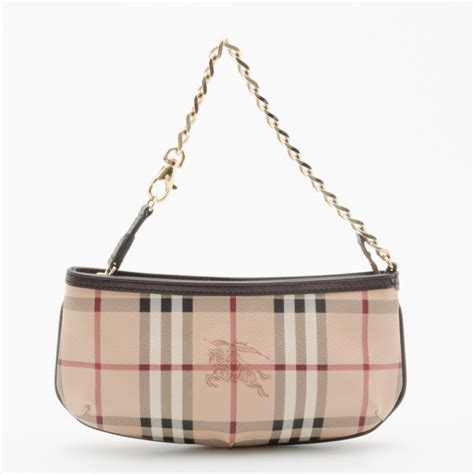 burberry haymarket check chain link wristlet|Burberry Haymarket Check Wristlet Pouch Black .